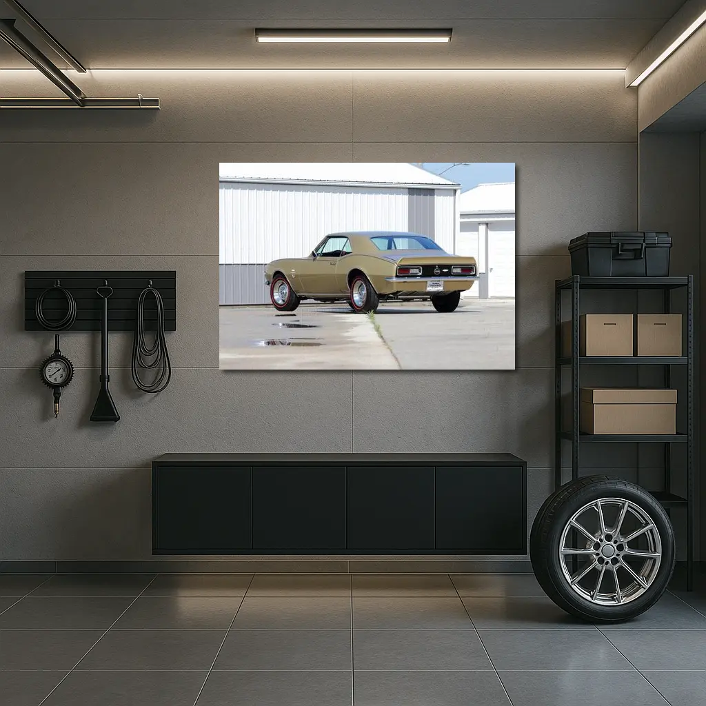 1967 Chevrolet Camaro Yenko Gold Parking Lot – Wall Art
