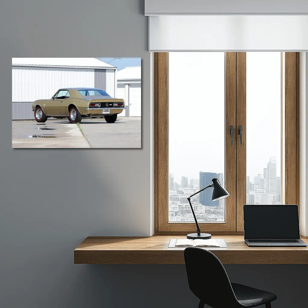 1967 Chevrolet Camaro Yenko Gold Parking Lot – Wall Art