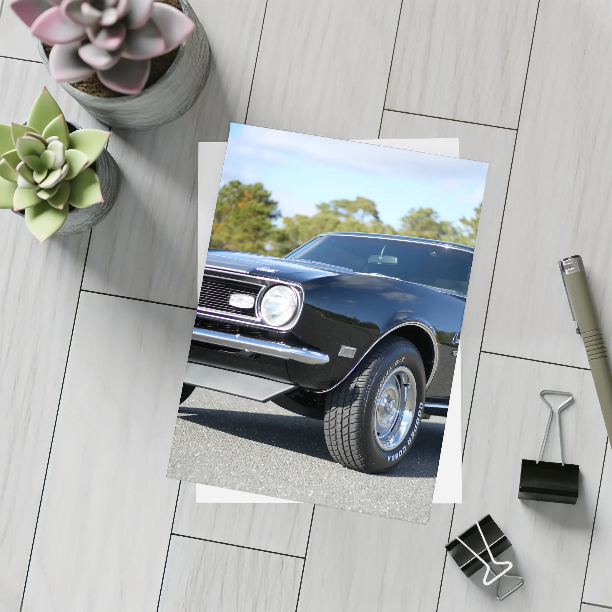 1968 Chevrolet Camaro SS Black Classic – Postcards