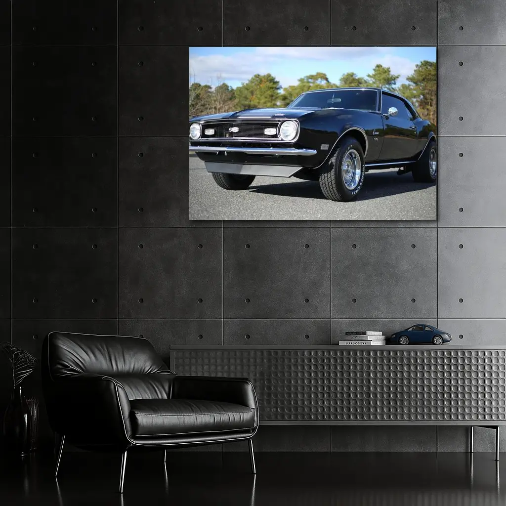 1968 Chevrolet Camaro SS Black Classic – Wall Art