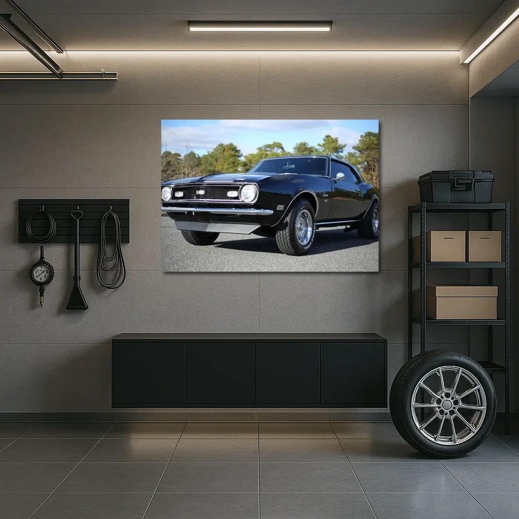 1968 Chevrolet Camaro SS Black Classic – Wall Art
