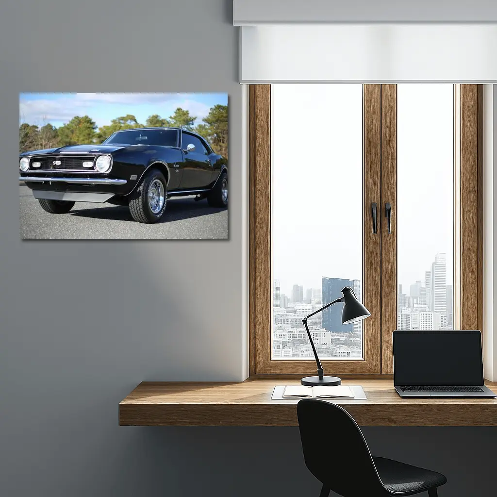 1968 Chevrolet Camaro SS Black Classic – Wall Art