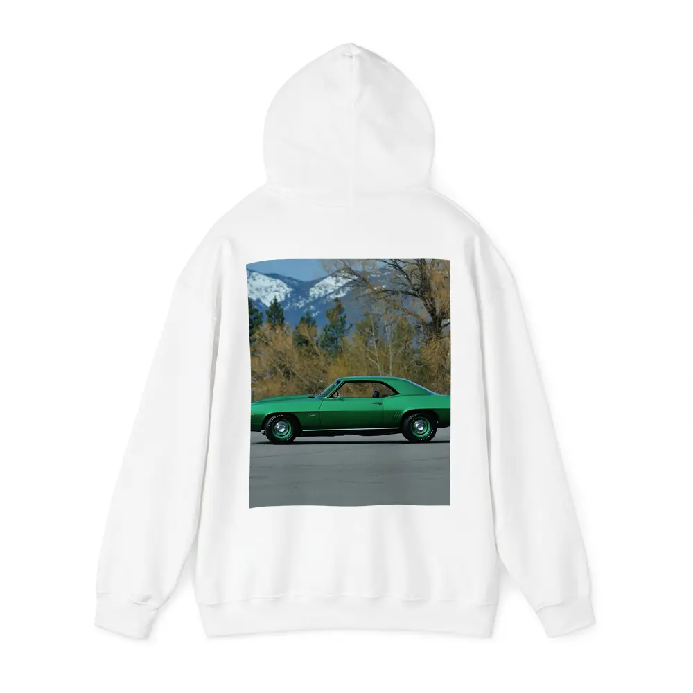 1969 Chevrolet Camaro COPO Green Mountain Backdrop – Hoodies