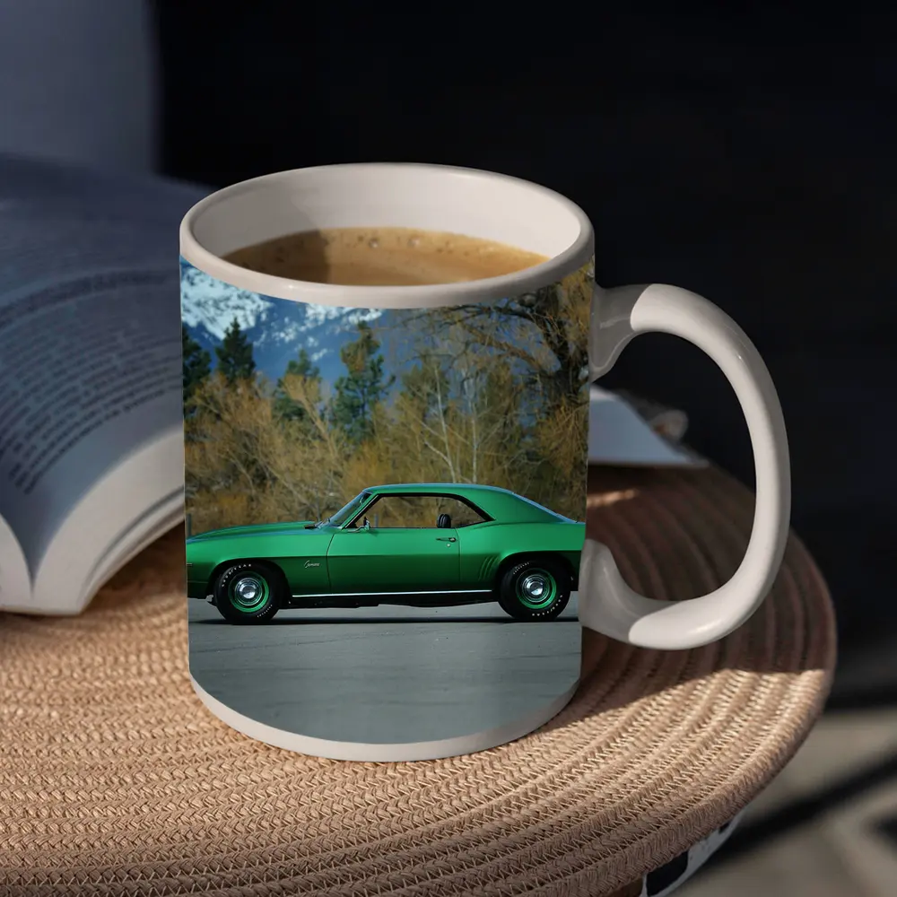 1969 Chevrolet Camaro COPO Green Mountain Backdrop – Mugs