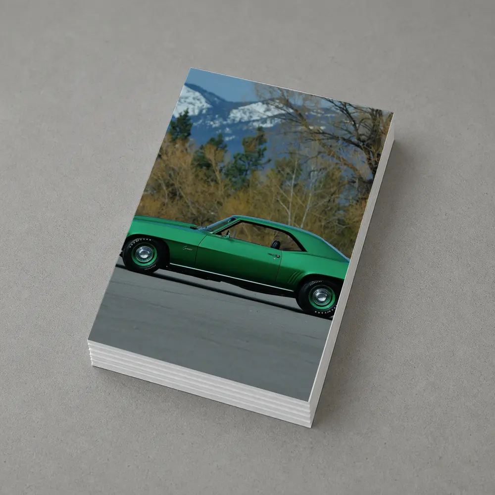 1969 Chevrolet Camaro COPO Green Mountain Backdrop – Postcards