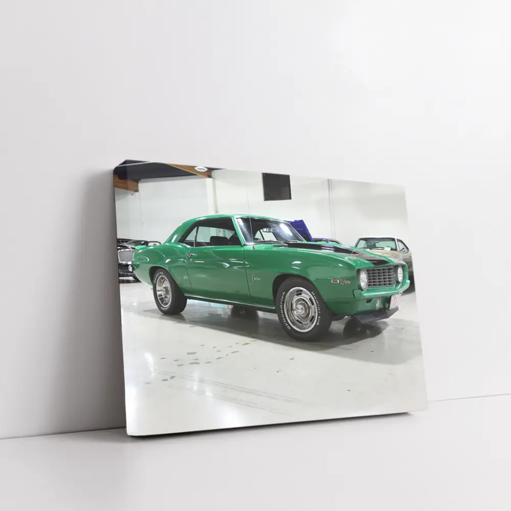 1969 Chevrolet Camaro Green Classic Showroom – Wall Art