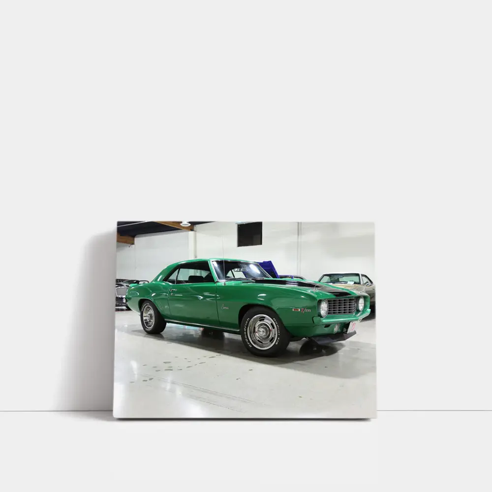1969 Chevrolet Camaro Green Classic Showroom – Wall Art