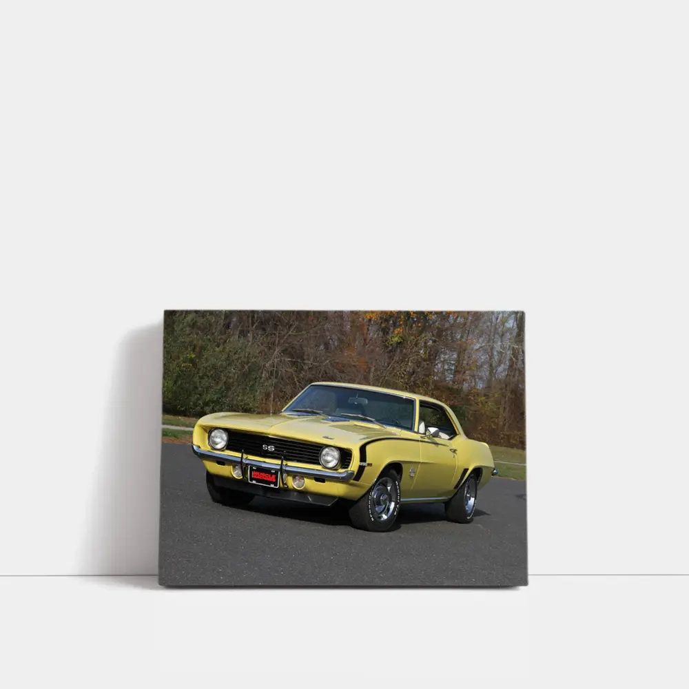 1969 Chevrolet Camaro SS Yellow Classic Muscle – Wall Art