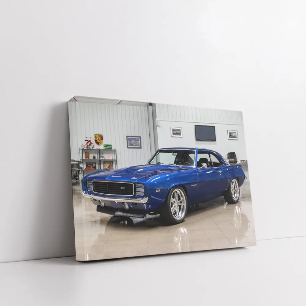 1969 Chevrolet Camaro ZL1 Blue Garage – Wall Art