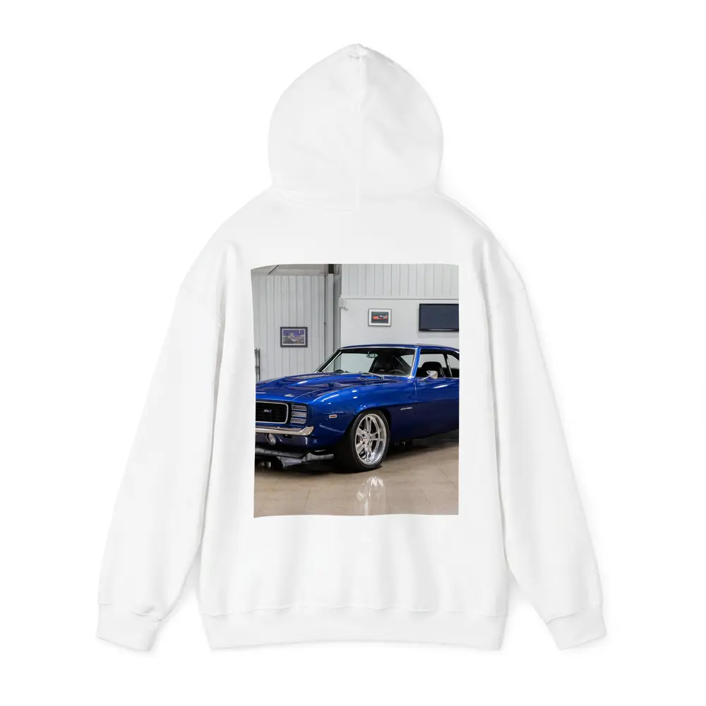 1969 Chevrolet Camaro ZL1 Blue Garage – Hoodies