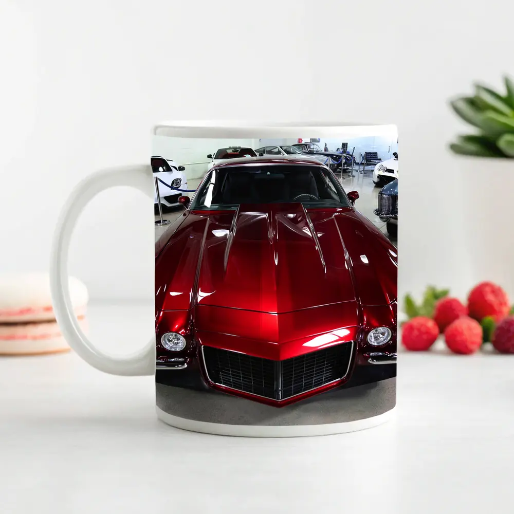 Chevrolet Camaro 1970 Red Car Showroom – Mugs