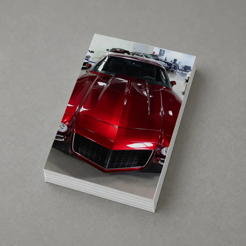 Chevrolet Camaro 1970 Red Car Showroom – Postcards