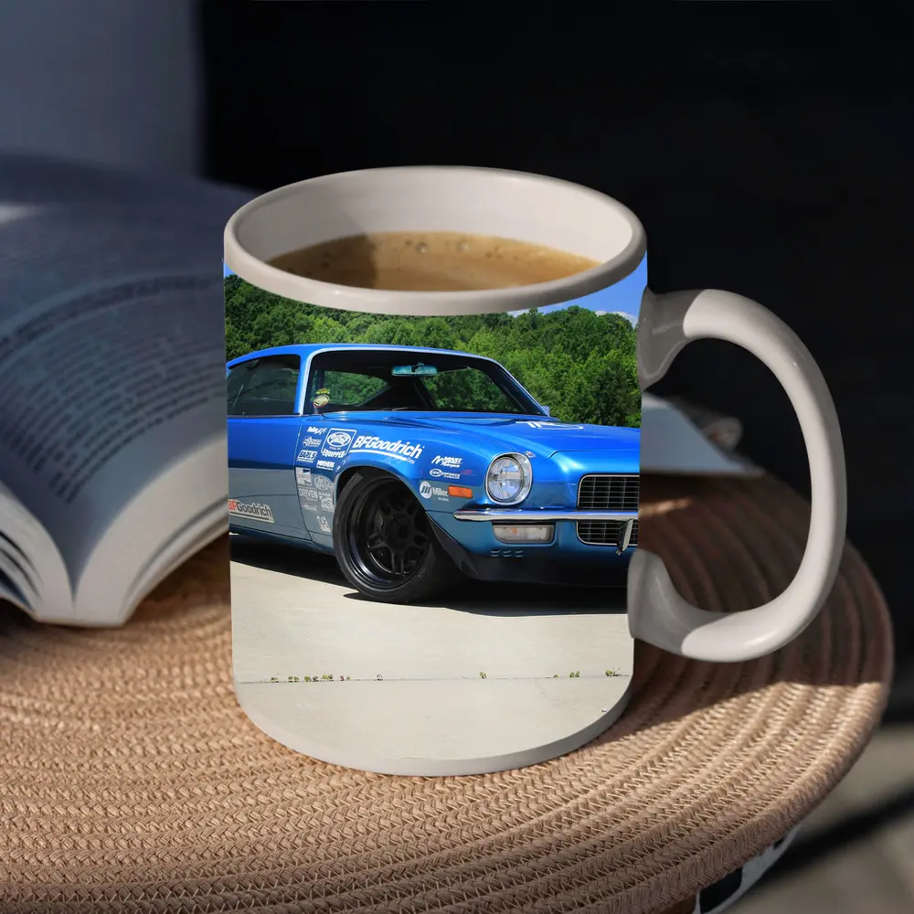 Chevrolet Camaro Blue Race Car Outdoor – Mugs