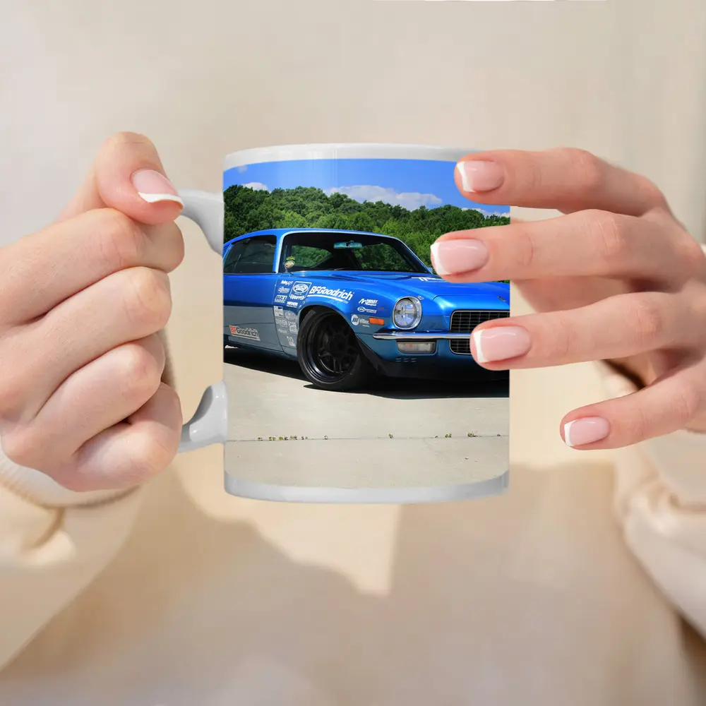 Chevrolet Camaro Blue Race Car Outdoor – Mugs