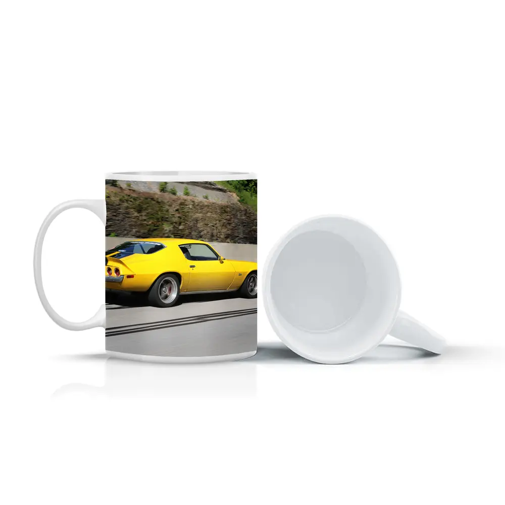 Yellow Chevrolet Camaro Z28 on Highway – Mugs