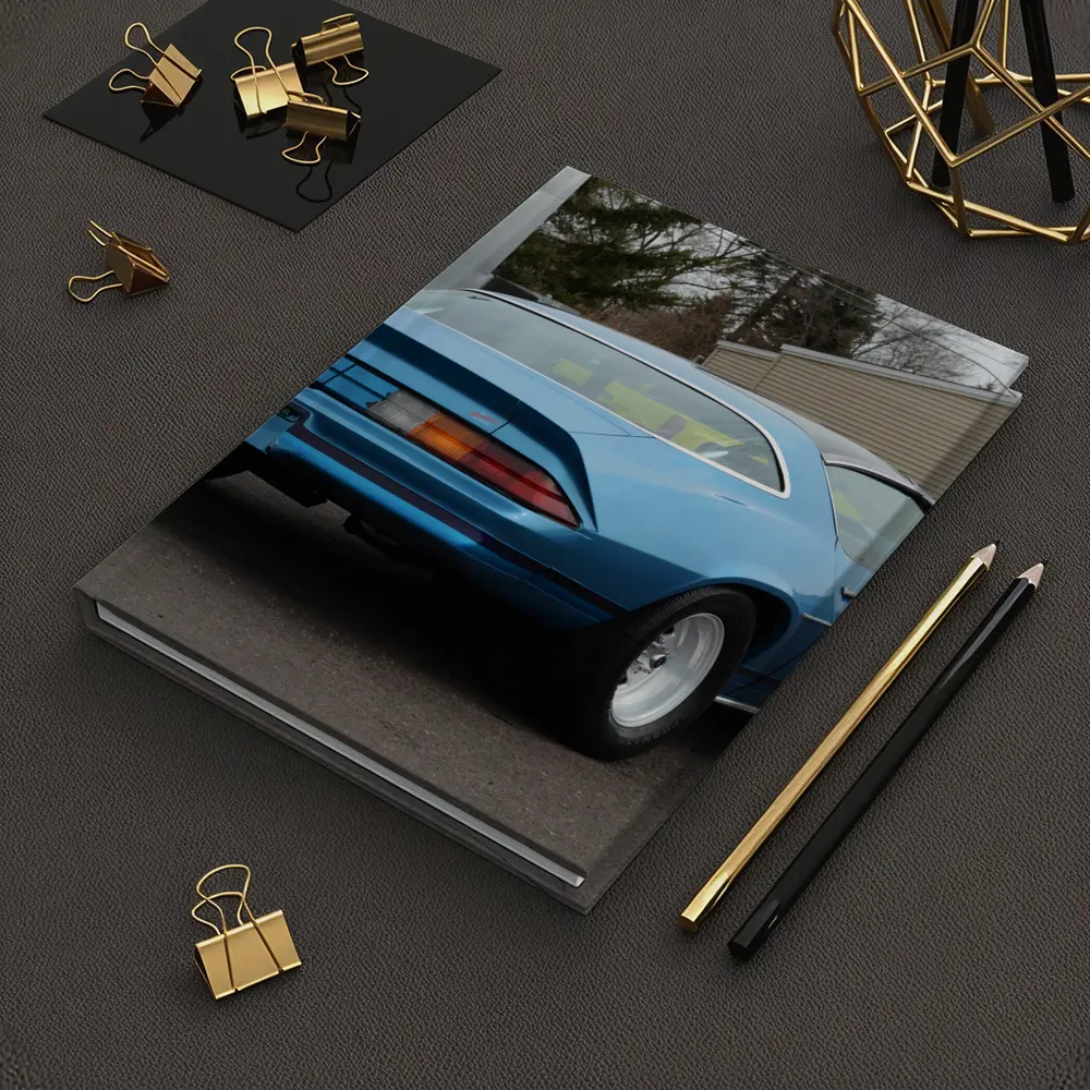 1980 Chevrolet Camaro Z28 Blue Rear View – Notebooks