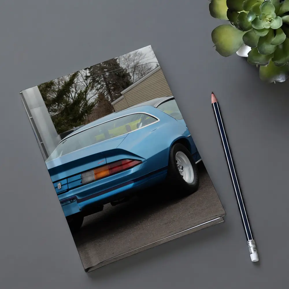 1980 Chevrolet Camaro Z28 Blue Rear View – Notebooks