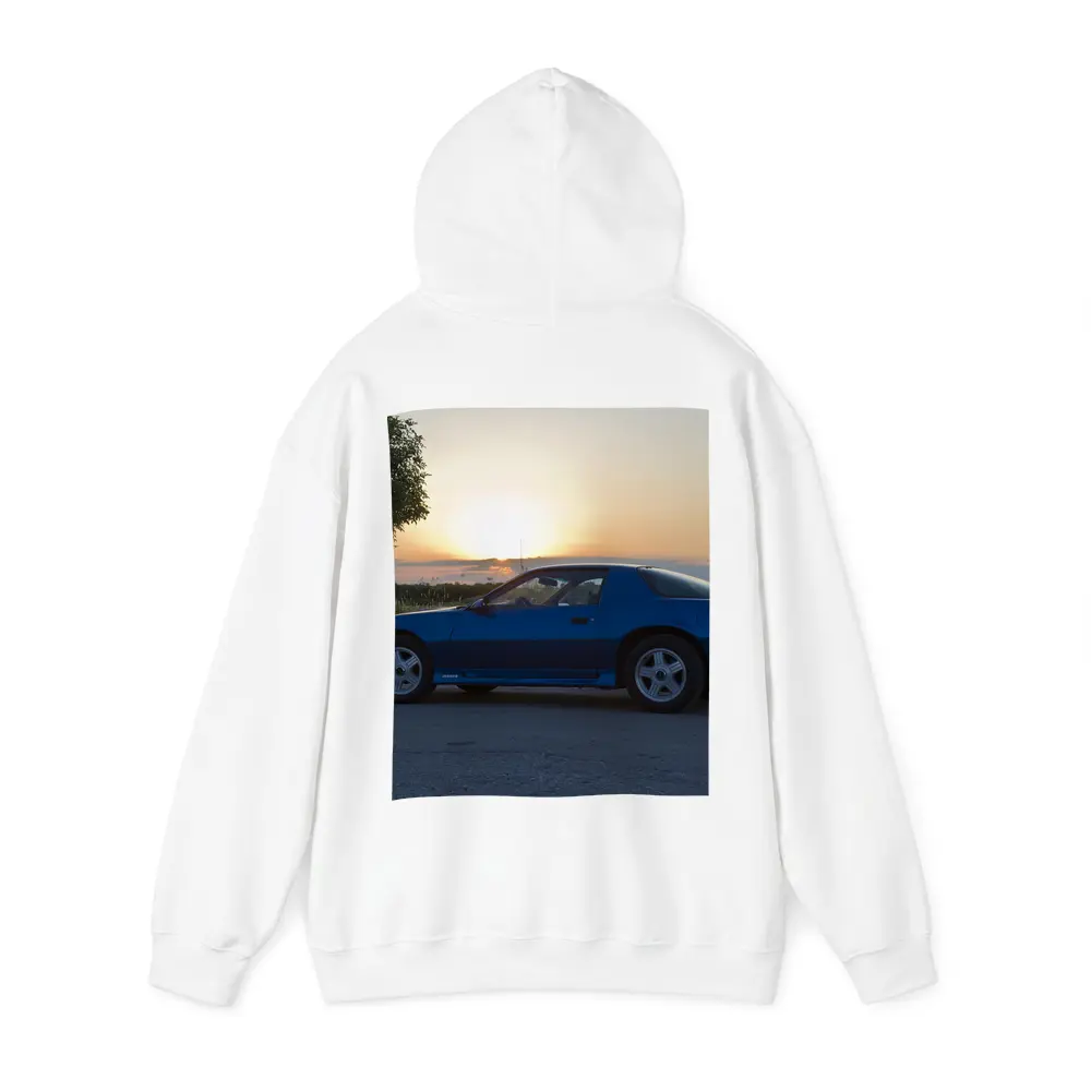 Chevrolet Camaro Z28 Blue Sunset Side Profile – Hoodies