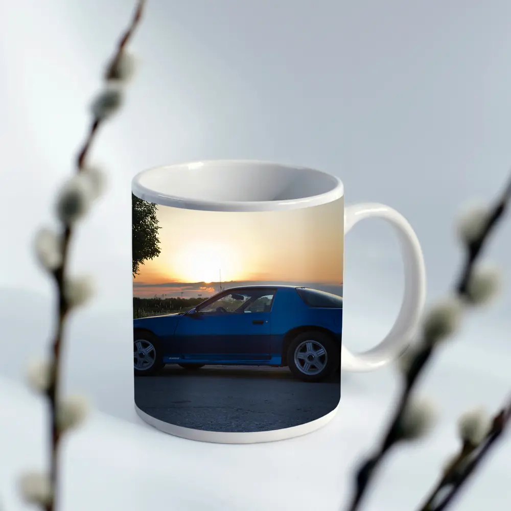 Chevrolet Camaro Z28 Blue Sunset Side Profile – Mugs