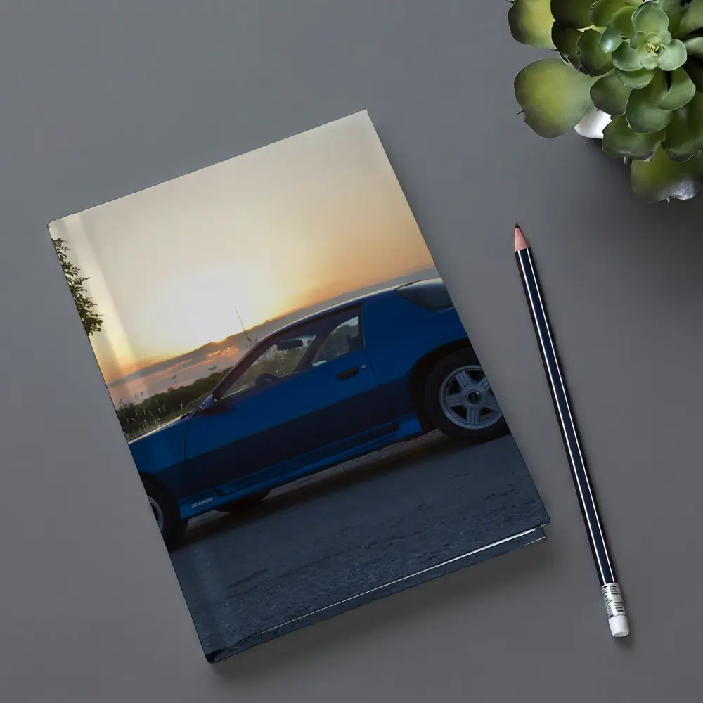 Chevrolet Camaro Z28 Blue Sunset Side Profile – Notebooks