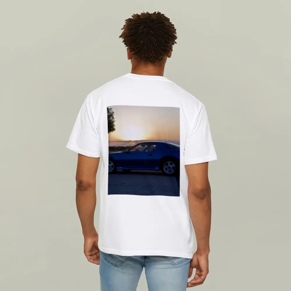 Chevrolet Camaro Z28 Blue Sunset Side Profile – T-Shirts