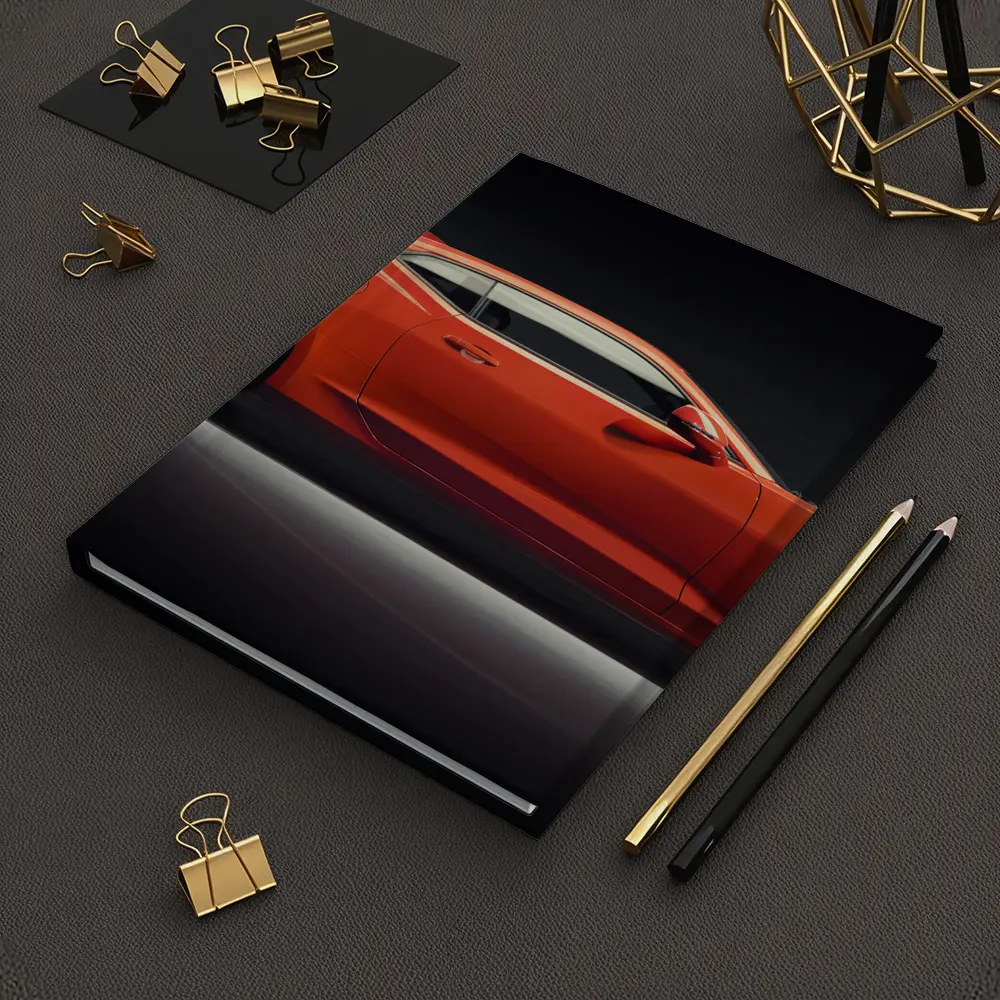 Chevrolet Camaro Orange Side Profile Dark Studio – Notebooks
