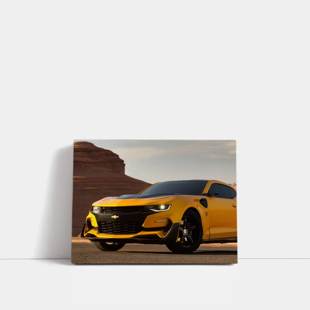 Chevrolet Camaro Bumblebee Desert Rock Formation – Wall Art