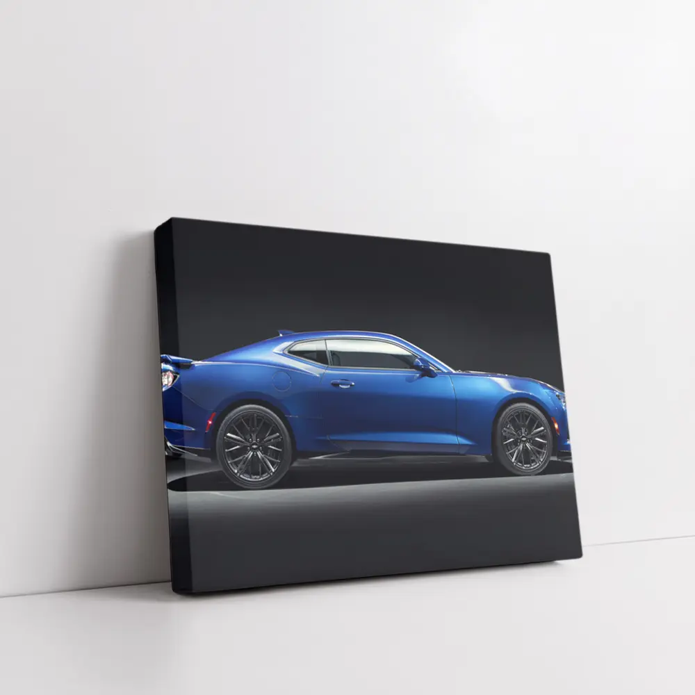 Chevrolet Camaro ZL1 Blue Studio Shot – Wall Art