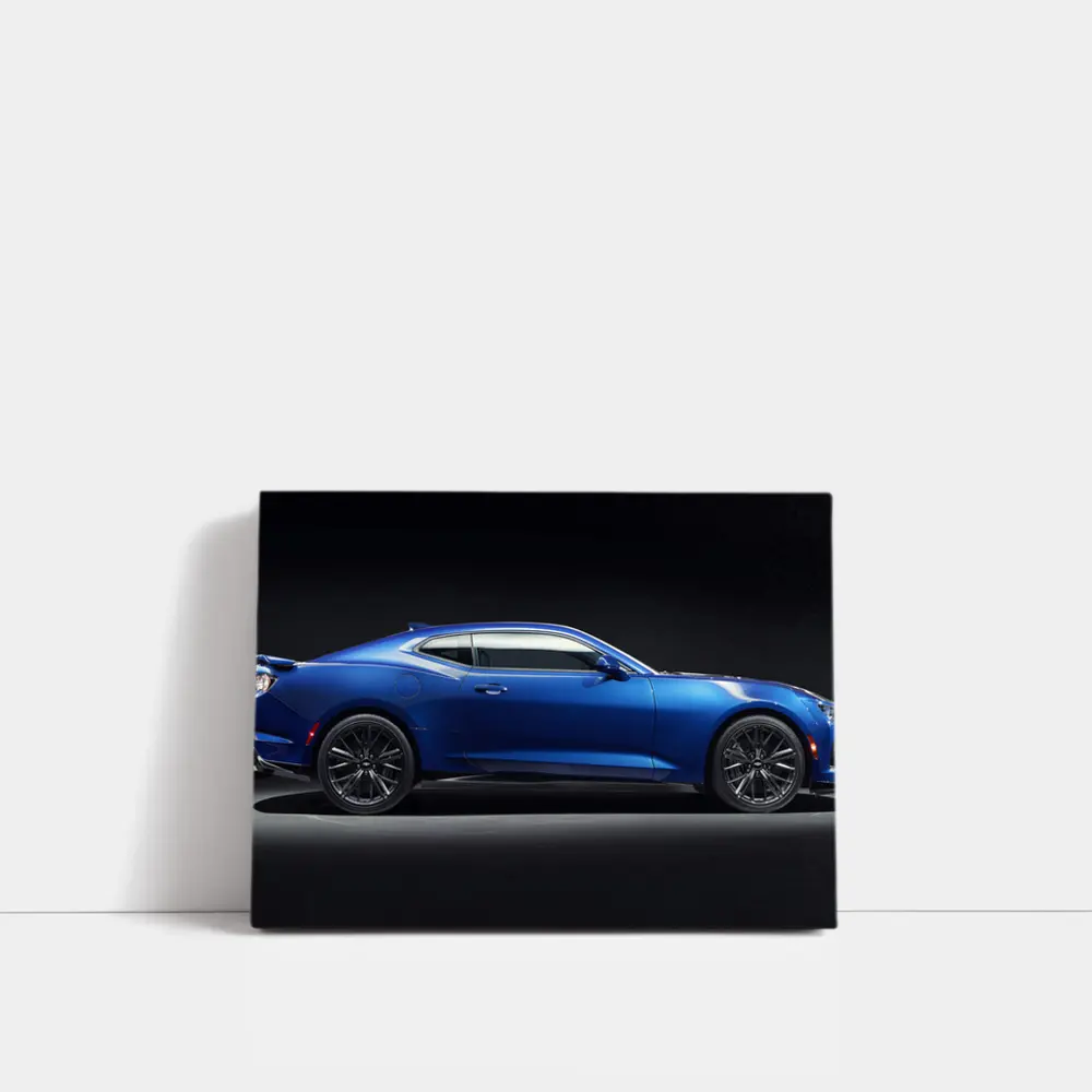Chevrolet Camaro ZL1 Blue Studio Shot – Wall Art