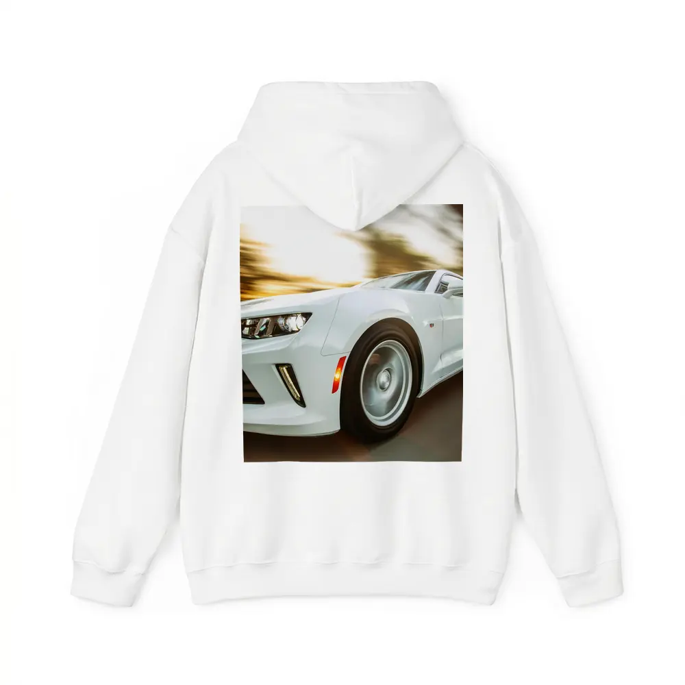 Chevrolet Camaro White Speed Blur Motion – Hoodies