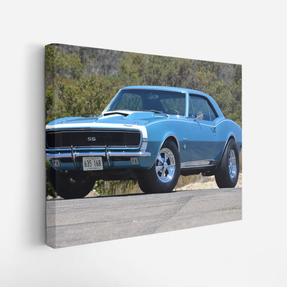 1967 Chevrolet Camaro SS Blue Classic – Wall Art