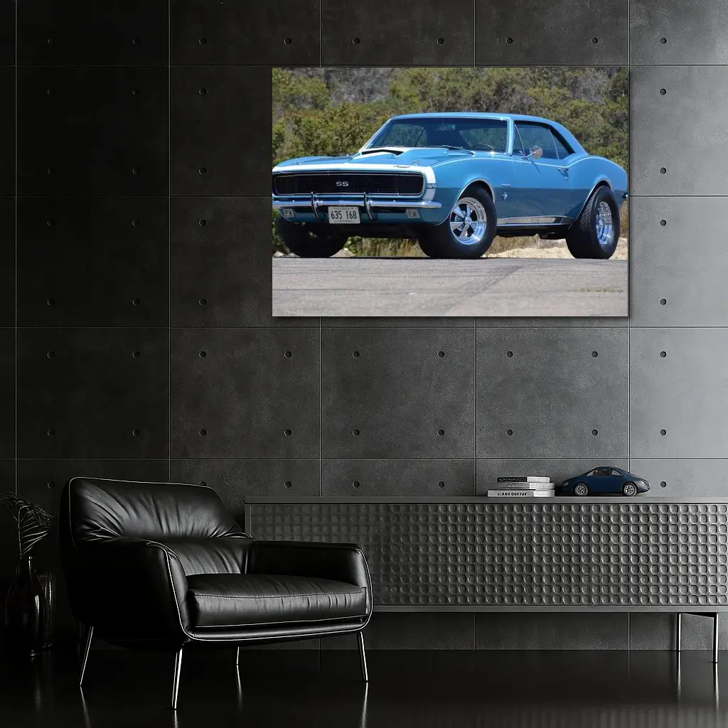 1967 Chevrolet Camaro SS Blue Classic – Wall Art