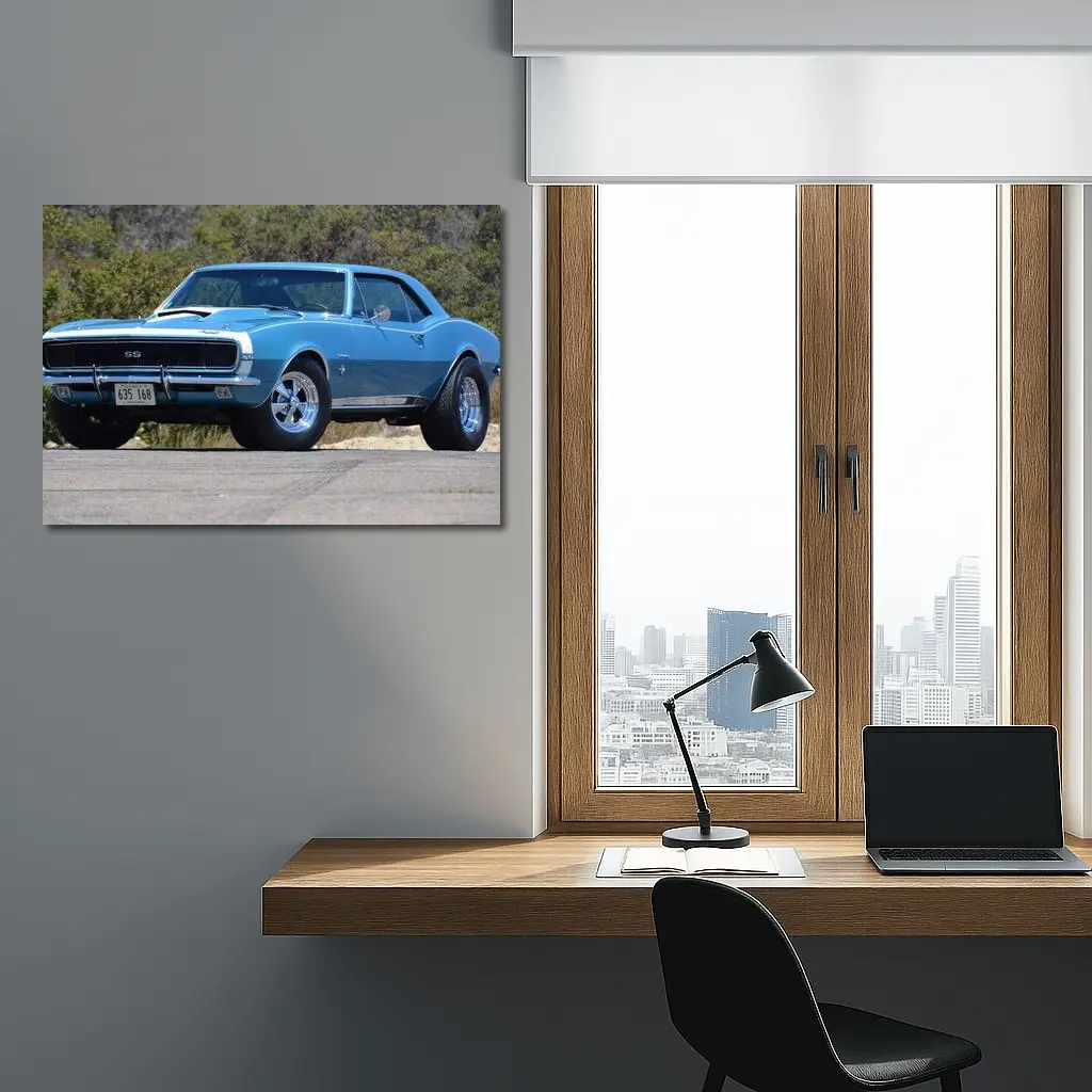 1967 Chevrolet Camaro SS Blue Classic – Wall Art