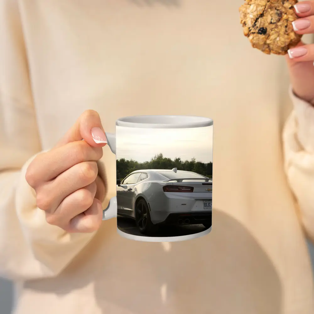 Chevrolet Camaro SS White Rear Parking Lot – Mugs