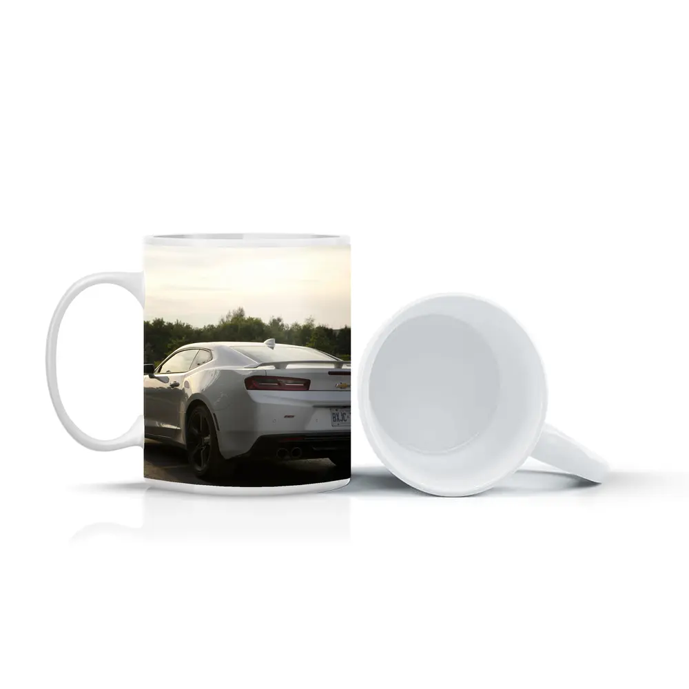 Chevrolet Camaro SS White Rear Parking Lot – Mugs