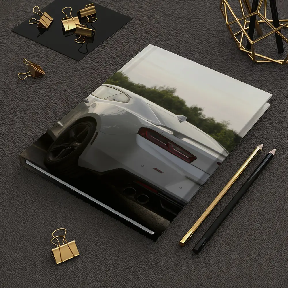 Chevrolet Camaro SS White Rear Parking Lot – Notebooks