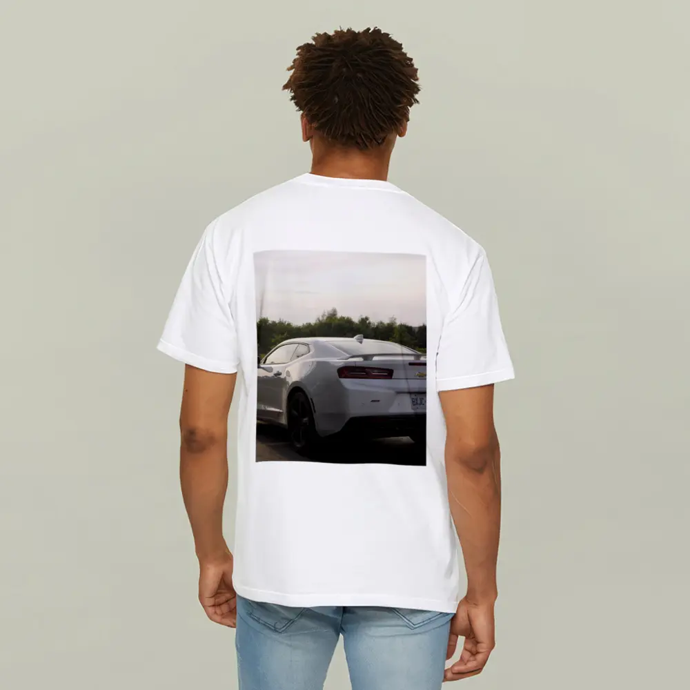 Chevrolet Camaro SS White Rear Parking Lot – T-Shirts