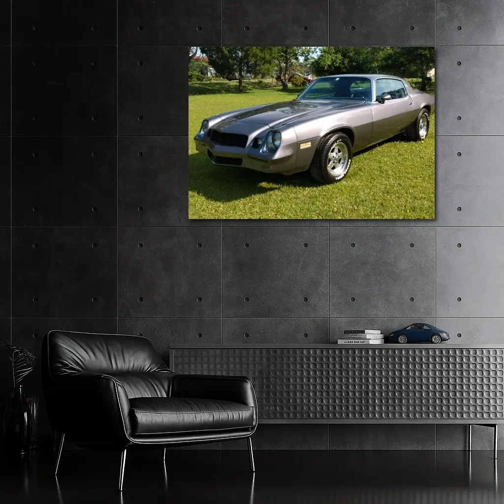 1981 Chevrolet Camaro Silver Muscle Car – Wall Art