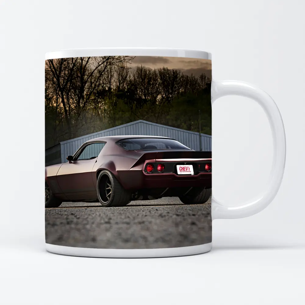 Chevrolet Camaro Muscle Car Dusk Parking Lot – Mugs