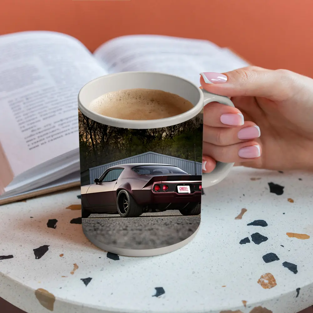 Chevrolet Camaro Muscle Car Dusk Parking Lot – Mugs