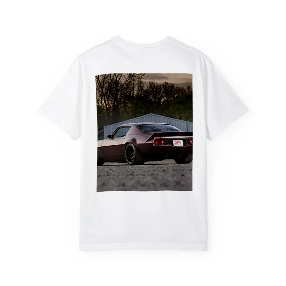 Chevrolet Camaro Muscle Car Dusk Parking Lot – T-Shirts