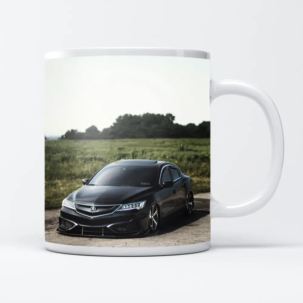 Acura ILX Slammed Black Sedan Open Field – Mugs