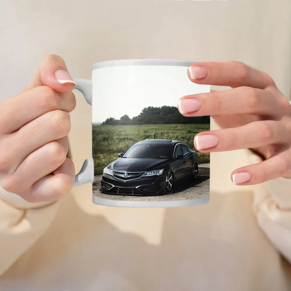 Acura ILX Slammed Black Sedan Open Field – Mugs