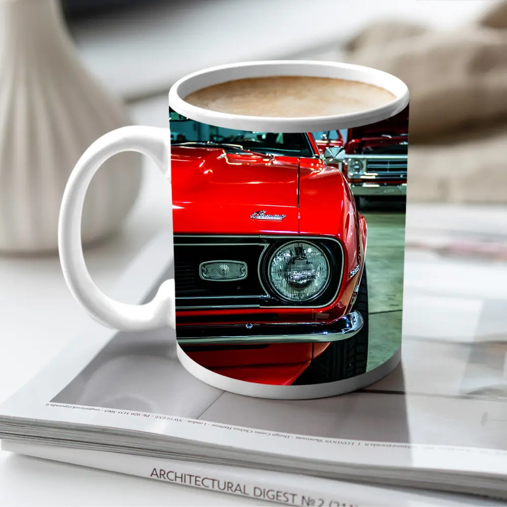 Chevrolet Camaro Red Muscle Car Garage – Mugs