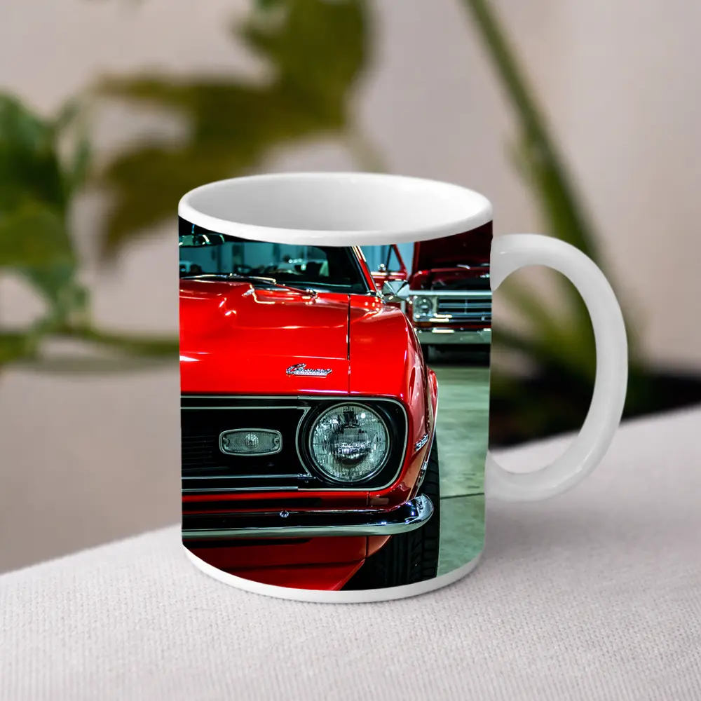 Chevrolet Camaro Red Muscle Car Garage – Mugs