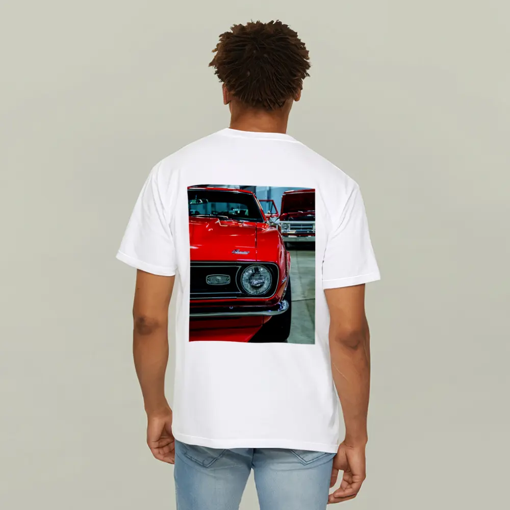Chevrolet Camaro Red Muscle Car Garage – T-Shirts