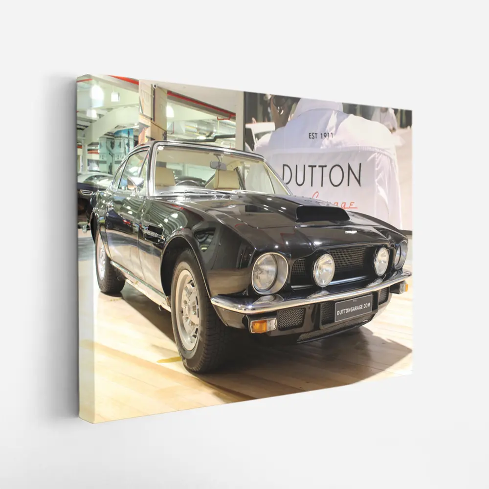 Aston Martin V8 Classic Black Showroom – Wall Art