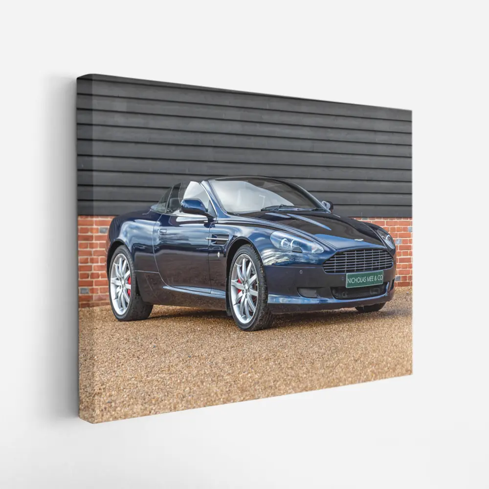 Aston Martin DB9 Volante Deep Blue Convertible – Wall Art