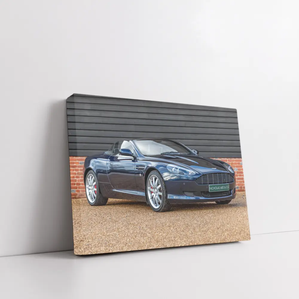 Aston Martin DB9 Volante Deep Blue Convertible – Wall Art