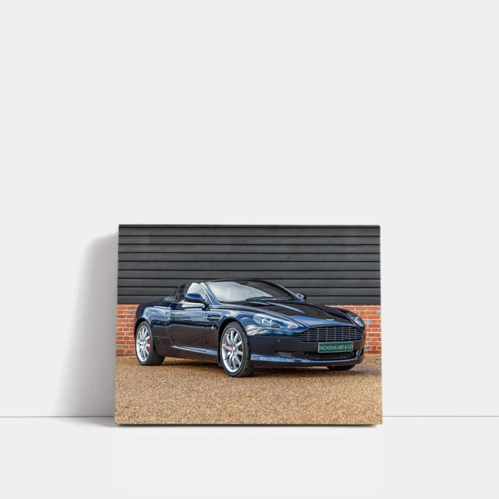 Aston Martin DB9 Volante Deep Blue Convertible – Wall Art